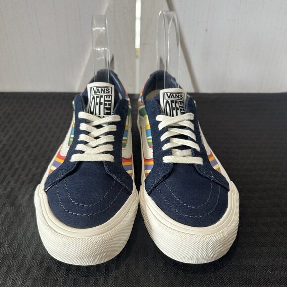 Vans SK8 Low Reissue Retro Stripes Sneakers in Dress Blue - Picture 6 of 10